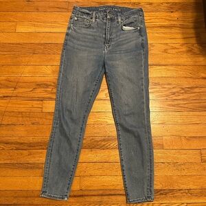 American Eagle Blue BFF Luxe Stretch High Rise Jeggings